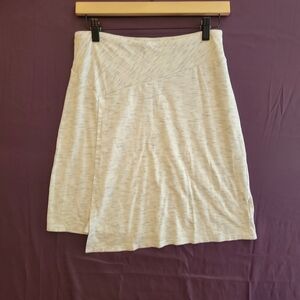 Columbia Cream Asymmetrical A-Line Cocktail Skirt